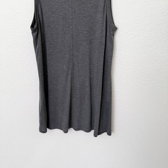 [R Label The Reset] Dark Gray Sleeveless Muscle Tank Top Round Neck Size Large L - Picture 6 of 10